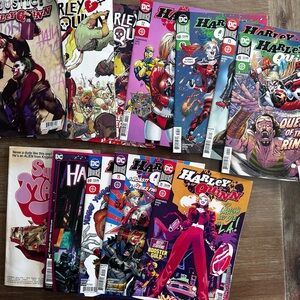 11 Harley Quinn Comics and 1 Superman